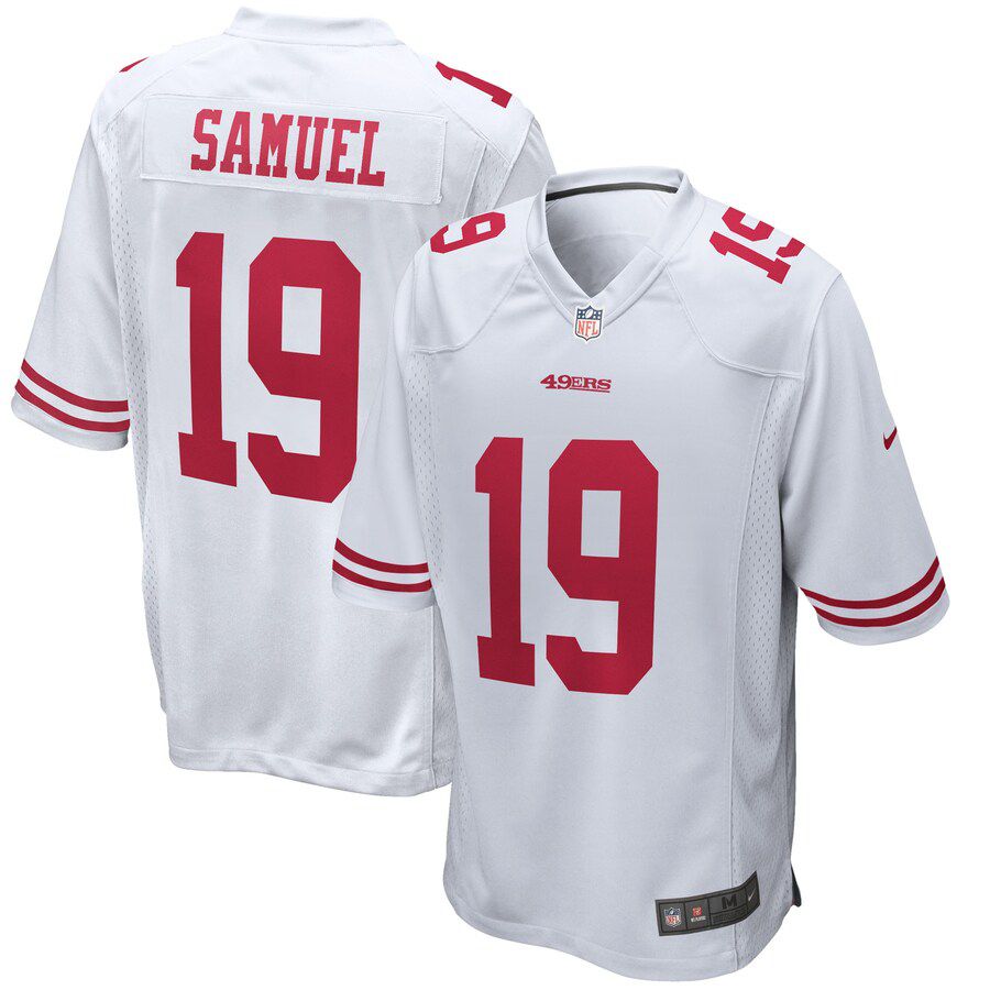 Men San Francisco 49ers 19 Deebo Samuel Nike White Game NFL Jersey